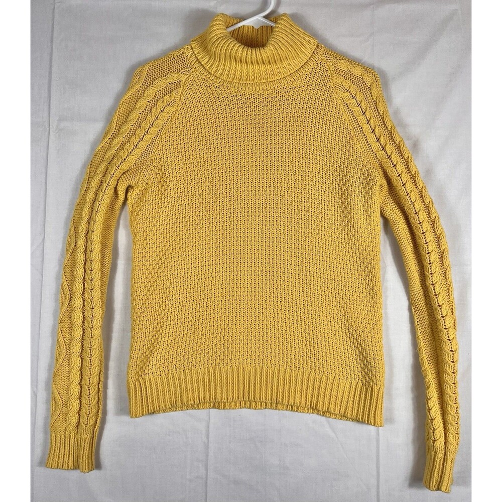 Lauren Ralph Lauren Cable Knit Turtleneck L/S Sweater Yellow Women’s Medium